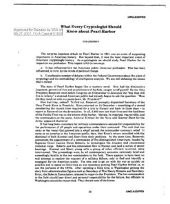 Alternative view of World War II: Pearl Harbor - NSA, CIA, and Military Records